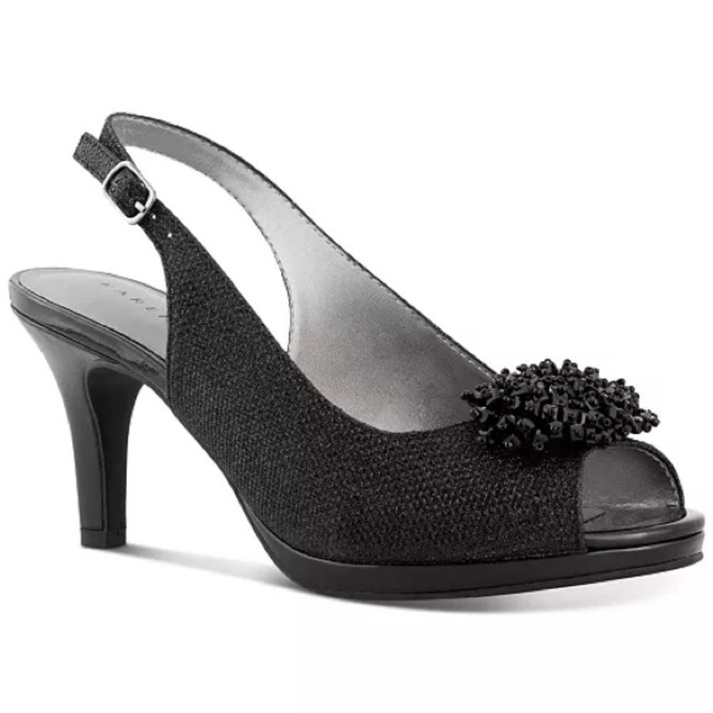 🖤🖤Karen Scott Breena Slingback Peep-Toe Pumps Size 6M